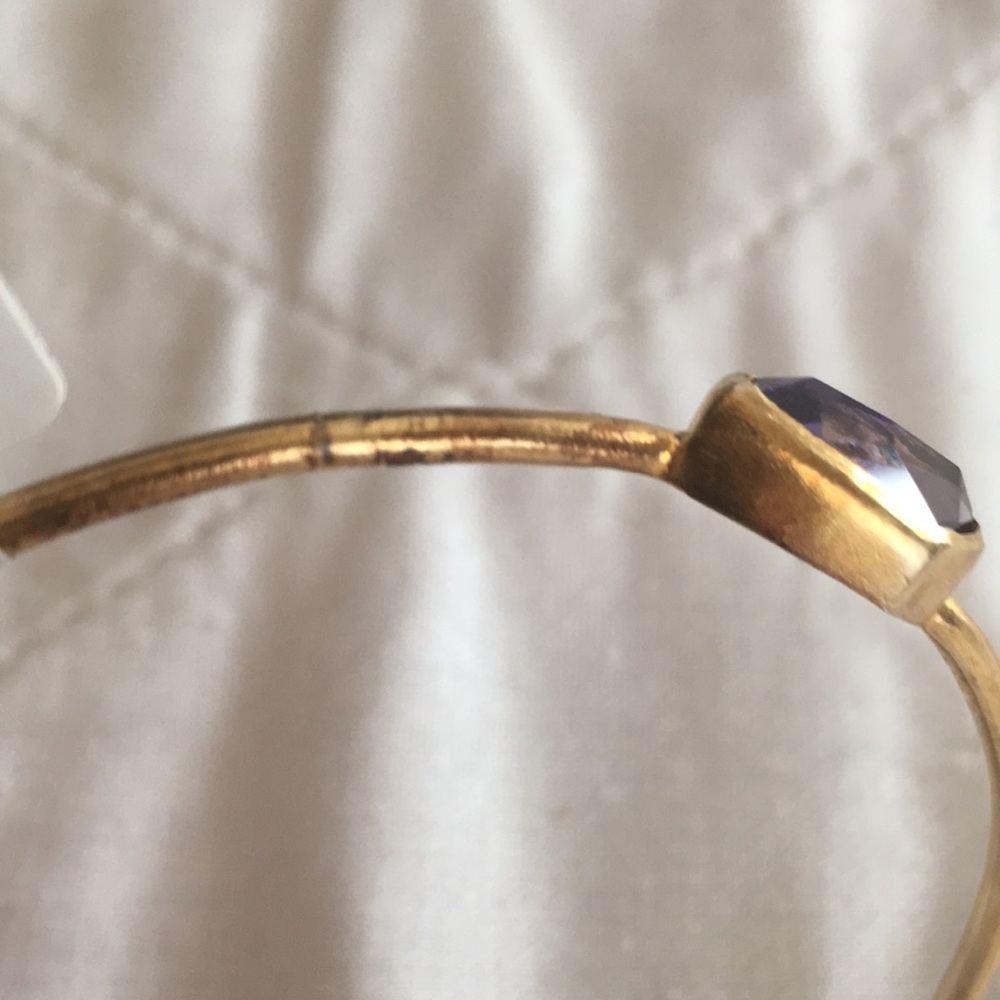 NWOT Tanzanite Color Crystal Bangle Bracelet - Picture 4 of 9